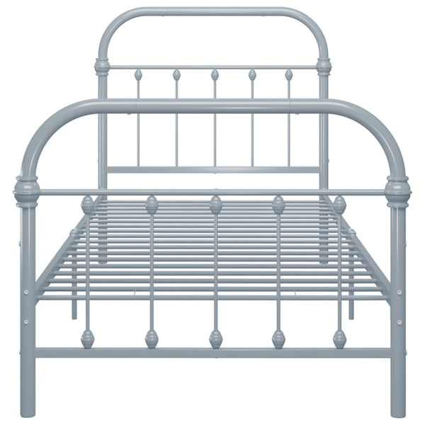 Graues Bettgestell Byatrice 90x200cm (Metall)