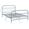 Graues Bettgestell Byatrice 120x200cm (Metall)