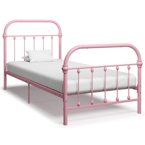 Pinkki sängynrunko Byatrice 90x200cm (metalli)