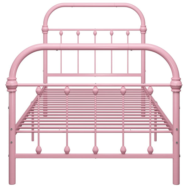 Pinkki sängynrunko Byatrice 90x200cm (metalli)