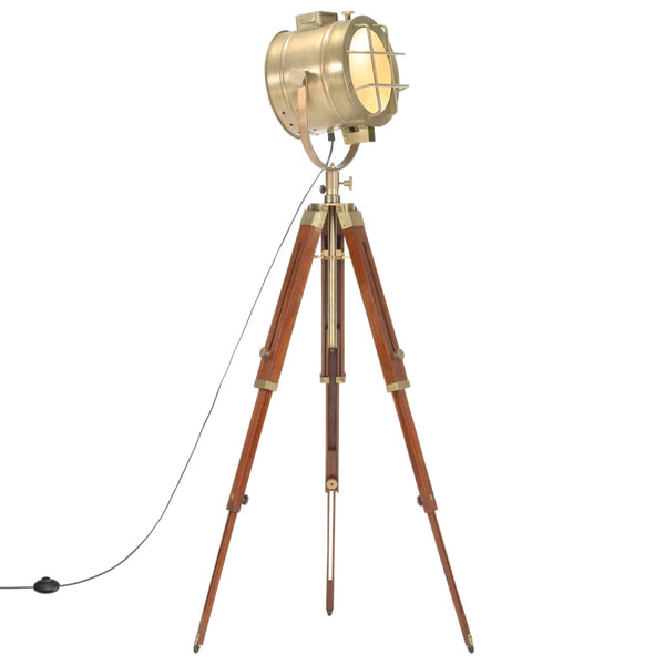 Dreibeinige Lampe, massives Mangoholz Siupiur 165cm