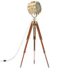 Dreibeinige Lampe, massives Mangoholz Siupiur 165cm