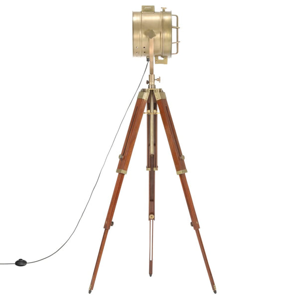 Dreibeinige Lampe, massives Mangoholz Siupiur 165cm