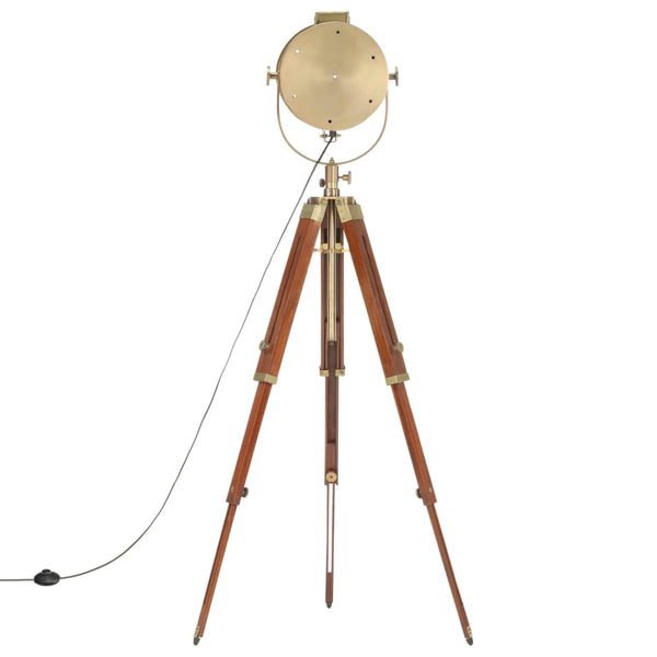 Dreibeinige Lampe, massives Mangoholz Siupiur 165cm