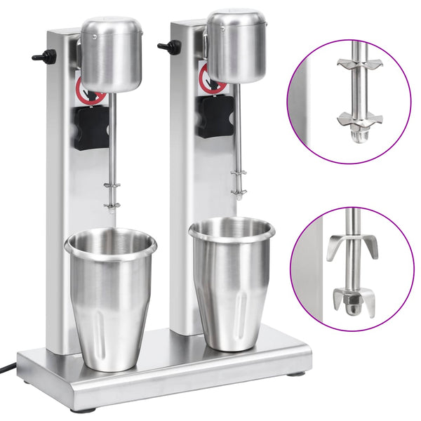 Edelstahl-Milchshaker mit zwei Bechern Fondor 2 l