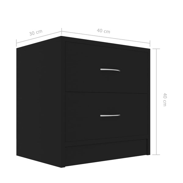 Katrin Nachttisch schwarz 40x30x40cm (Holz)