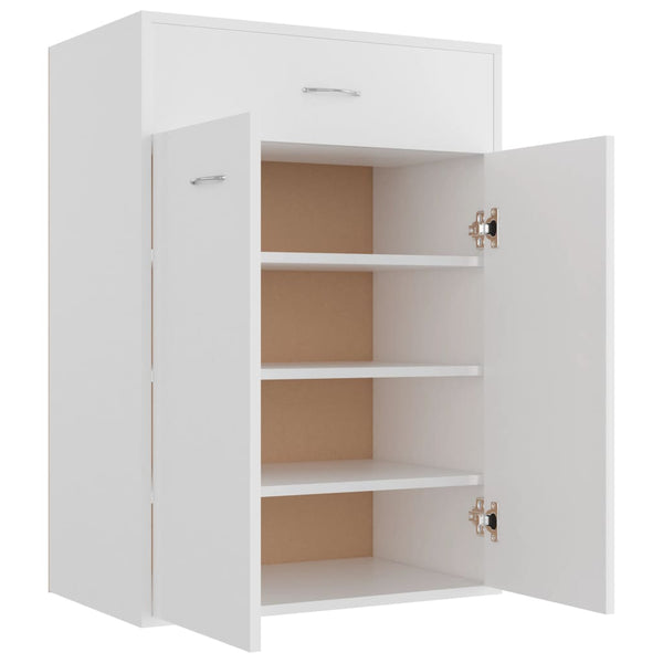 Weißer Schuhschrank Verovian 60x35x84cm (Holz)