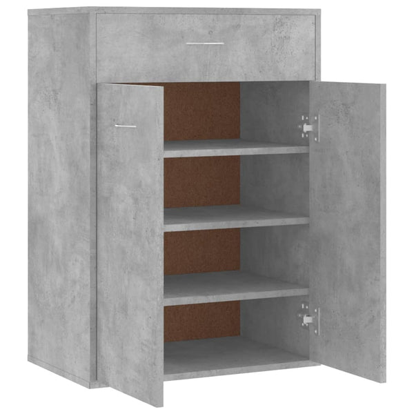 Schuhschrank Betongrau Verovian 60x35x84cm (Holz)