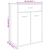 Schuhschrank Betongrau Verovian 60x35x84cm (Holz)