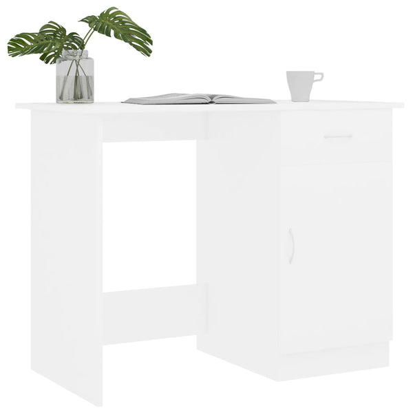 Weißer Schreibtisch Abbdulah 100x50x76cm (Holz)