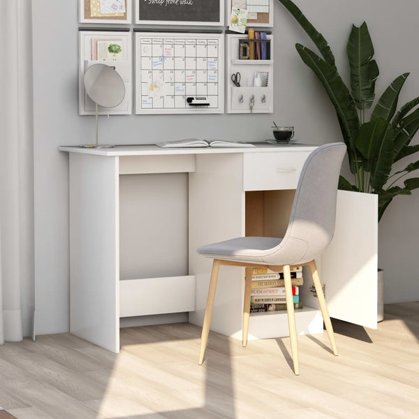 Weißer Schreibtisch Abbdulah 100x50x76cm (Holz)