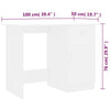 Weißer Schreibtisch Abbdulah 100x50x76cm (Holz)