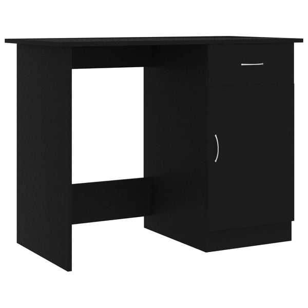 Schwarzer Schreibtisch Abbdulah 100x50x76cm (Holz)