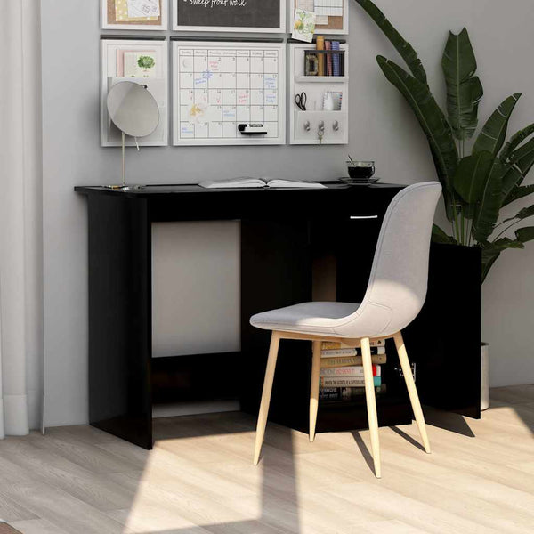 Schwarzer Schreibtisch Abbdulah 100x50x76cm (Holz)