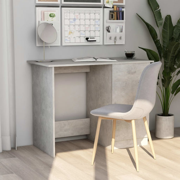 Betongrauer Schreibtisch Abdulla 100x50x76cm (Holz)