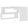 Weißer Eckschreibtisch Helviga 200x50x76cm (Holz)