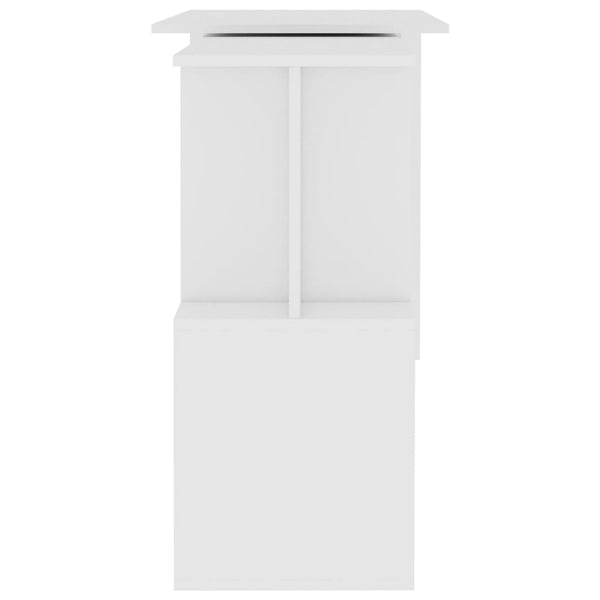 Weißer Eckschreibtisch Helviga 200x50x76cm (Holz)