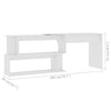 Weißer Eckschreibtisch Helviga 200x50x76cm (Holz)