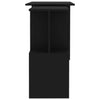 Eckschreibtisch Helviga 200x50x76cm, schwarz (Holz)