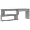 Betongrauer Eckschreibtisch Helviga 200x50x76cm (Holz)