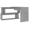 Betongrauer Eckschreibtisch Helviga 200x50x76cm (Holz)