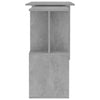 Betongrauer Eckschreibtisch Helviga 200x50x76cm (Holz)