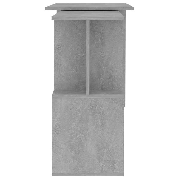 Betongrauer Eckschreibtisch Helviga 200x50x76cm (Holz)