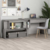 Betongrauer Eckschreibtisch Helviga 200x50x76cm (Holz)