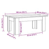Couchtisch Josephinne, weiß, 100x60x42cm (Holz)