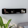 Schwarzes CD-Wandregal Mariene 100x18x18cm (Holz)