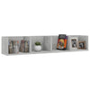 Betongraues CD-Wandregal Mariene 100x18x18cm (Holz)