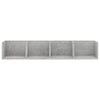 Betongraues CD-Wandregal Mariene 100x18x18cm (Holz)
