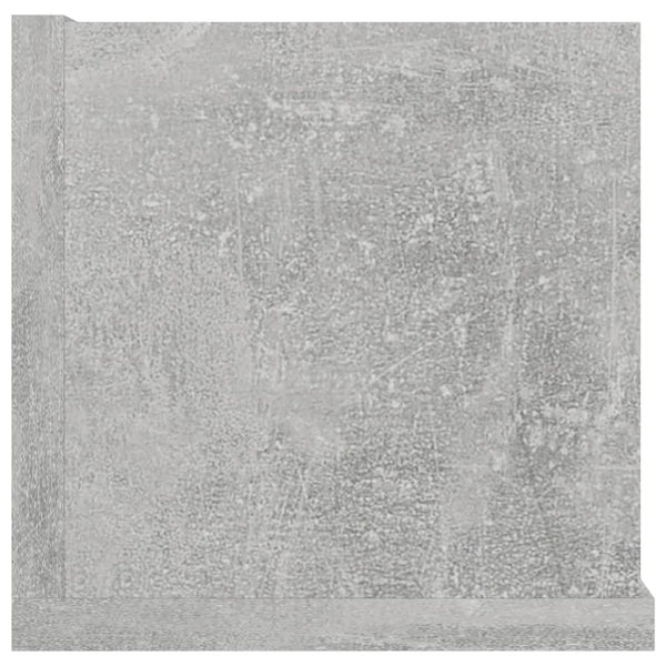 Betongraues CD-Wandregal Mariene 100x18x18cm (Holz)