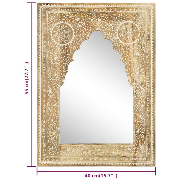 Handbemalter Spiegel Ardellena 40x55cm (Mangoholz)
