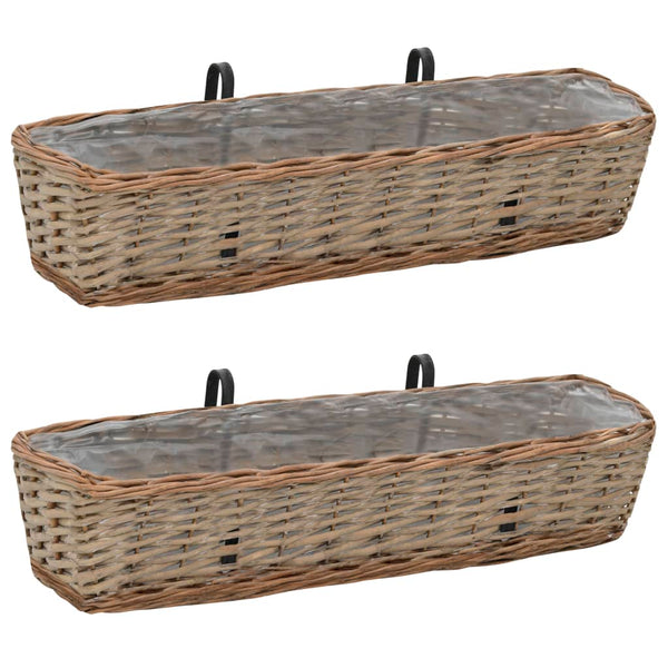 Balkonblumenkasten Igna 80cm (2 Stück Weide PE-Auskleidung)