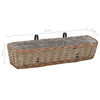 Balkonblumenkasten Igna 80cm (2 Stück Weide PE-Auskleidung)