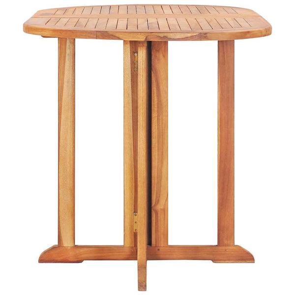 Zusammenklappbarer Garten-Schmetterlingstisch Dov 120x70x75cm (Teak)