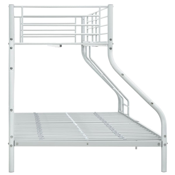 Weißes Etagenbettgestell Deianca 140x200cm/90x200cm (Metall)