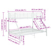 Weißes Etagenbettgestell Deianca 140x200cm/90x200cm (Metall)