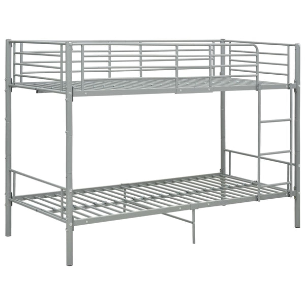 Harmaa kerrossänky Bradley 90x200cm (metalli)