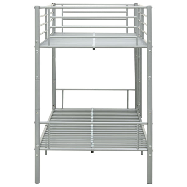Harmaa kerrossänky Bradley 90x200cm (metalli)
