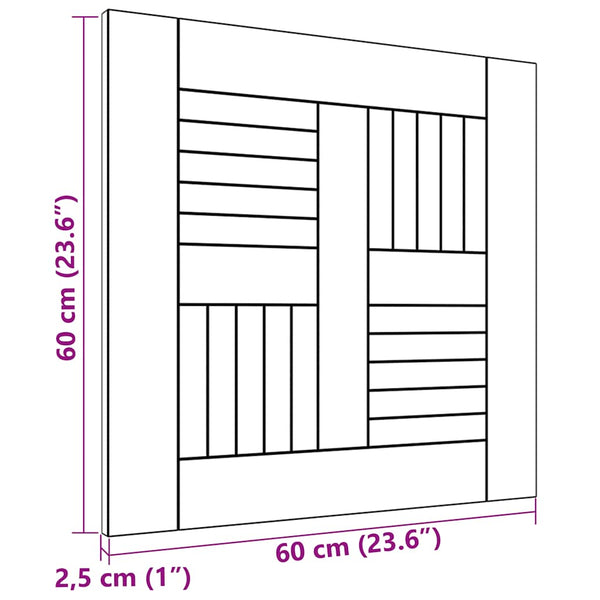 Tischplatte Leba 60x60x2,5cm (Teak)
