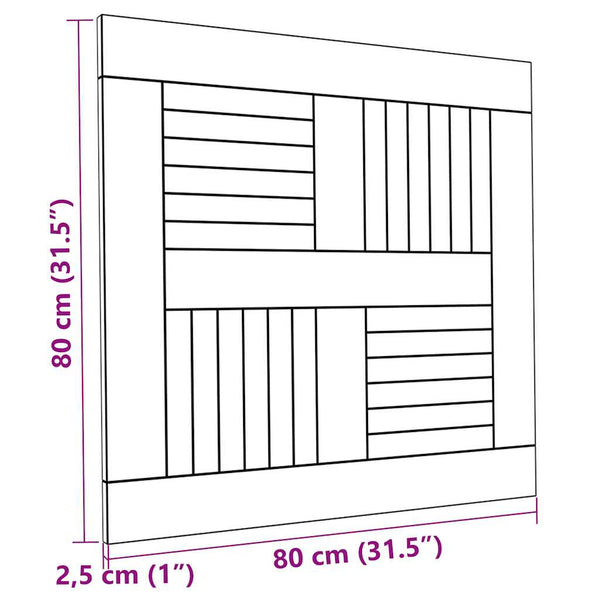Tischplatte Leba 80x80x2,5cm (Teak quadratisch)