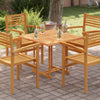 Tischplatte Leba 80x80x2,5cm (Teak quadratisch)