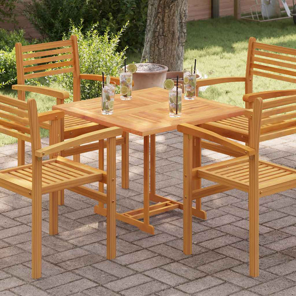 Tischplatte Leba 80x80x2,5cm (Teak quadratisch)