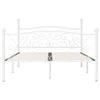 Weißes Bettgestell mit Lattenrost Haase 140x200cm (Metall)