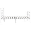 Weißes Bettgestell mit Lattenrost Haase 140x200cm (Metall)