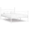 Weißes Bettgestell mit Lattenrost Haase 160x200cm (Metall)