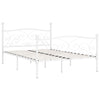 Weißes Bettgestell mit Lattenrost Haase 160x200cm (Metall)