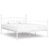 Weißes Bettgestell mit Lattenrost Haase 200x200cm (Metall)